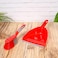 Delcasa Dustpan With Brush, Red/Grey