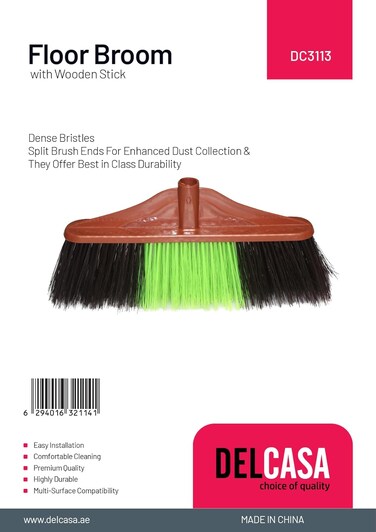 مكنسة أرضية ديلكاسا DC3113 بعصا خشبية