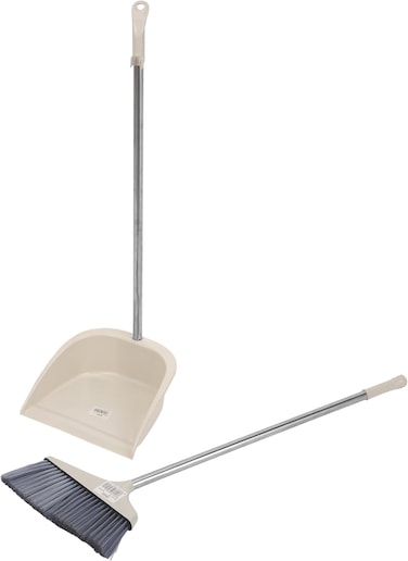 Delcasa Dustpan And Broom With Long Handle