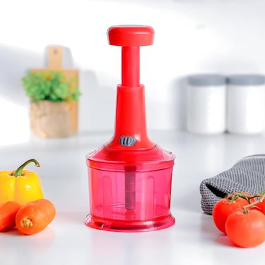 مفرمة يدوية من ديلكاسا DC3141، مقاس 13 سم × 13 سم × 28.5 سم، لون أزرق