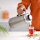 Delcasa Glass Vacuum Flask, 1.0 Liter Capacity, Silver/Black