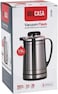 Delcasa Glass Vacuum Flask, 1.0 Liter Capacity, Silver/Black