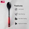 Delcasa DC3224 Nylon Serving Spoon With PP Handle, Black/Red