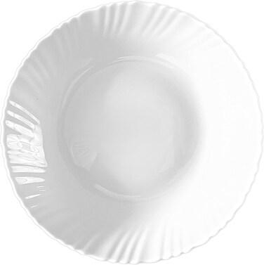 طبق مسطح من أوبالوير من ديلكاسا DC3296، مقاس 10.5 بوصة، أبيض