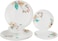 Delcasa DC3304 Tropical Tranquility Opalware Dinner Set 12-Pieces, White