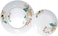 Delcasa DC3304 Tropical Tranquility Opalware Dinner Set 12-Pieces, White