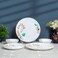 Delcasa DC3304 Tropical Tranquility Opalware Dinner Set 12-Pieces, White