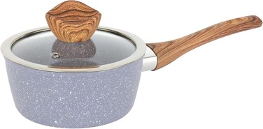 قدر ديلكاسا DC3332 الأساسي بغطاء زجاجي، مقاس 18 سم، رمادي