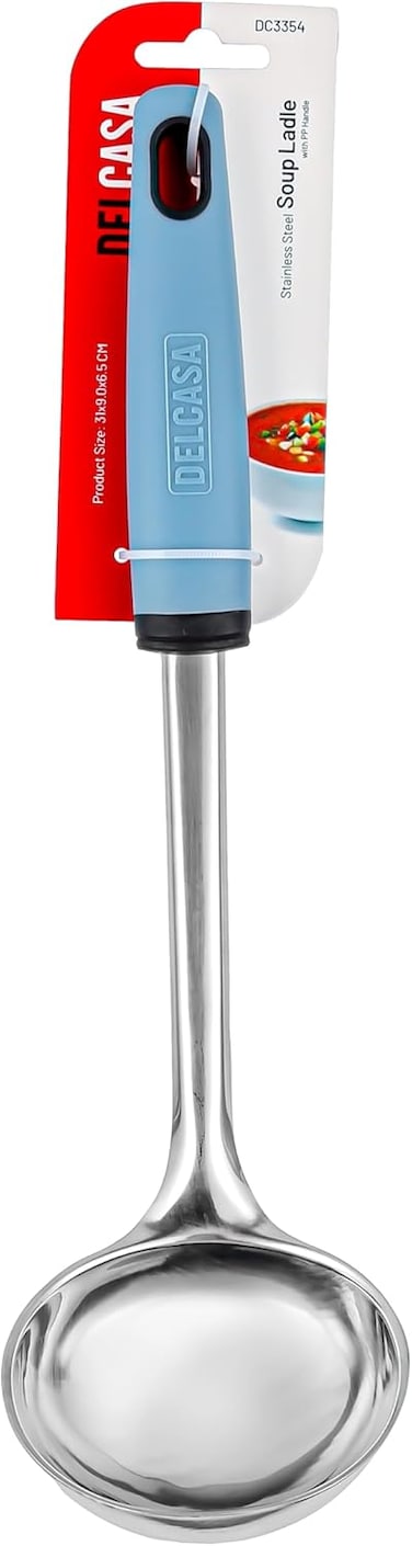 Delcasa DC3354 Stainless Steel Soup Ladle, Silver
