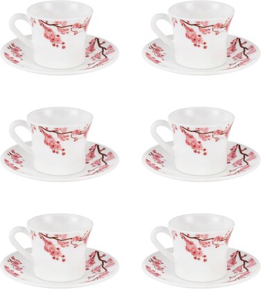 طقم فناجين وصحون ديلكاسا DC3402 أوبالوير، 12 قطعة