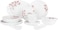 Delcasa 33 PCs Opalware Dinner Set, DC2212 Lightweight Chip Resistant Microwave Safe Plates, Dishes, Bowls, Spoons, Service For 6