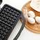 Waffle Maker with Non Stick Coating - Skid-Resistant Feet - Power On &amp; Ready Lights - 900W - Color: Black - Material PF + Stainless Steel