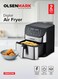 Olsenmark Digital Air Fryer- OMAF2346R / 8L Capacity With Non-Stick Frying Pot And Tray, Oil Free Cooking/ LED Display Touch Screen, 10 Cook Modes, 1-60 Mins Timer, 2 Years Warranty, Black and Silver