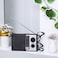 Olsenmark Rechargeable Radio -Portable Music Player, Excellent Sound Quality, Bluetooth Speaker, Lightweight Portable FM Radio, 4 Band Radio BT/USB/SD/TF, Stylish Retro Design, 2 Years