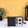 Olsenmark Rechargeable Radio -Portable Music Player, Excellent Sound Quality, Bluetooth Speaker, Lightweight Portable FM Radio, 4 Band Radio BT/USB/SD/TF, Stylish Retro Design, 2 Years