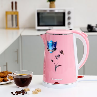 Electric Kettle, 1500W, 360 Degree Rotation Base, OMK2355 - Safety Cut Off, Dry Boil &amp; Overheating Protection, 1.8L Capacity, Perfect for Hot Water, Tea &amp; Coffee Maker