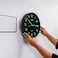 Olsenmark Round Wall Clock- OMWC1776/ Circle Shaped, Wall-Mounted, 1 AA Battery Operated and Durable/ ABS Case and Glass Lens, Minimal Design, Silent Operation, Step Movement/ Ideal for Home