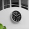 Olsenmark Round Wall Clock- OMWC1777/ Circle Shaped, Wall-Mounted, 2 AA Battery Operated and Durable/ ABS Case and Glass Lens, Minimal Design, Silent Operation, Step Movement/ Ideal for Home