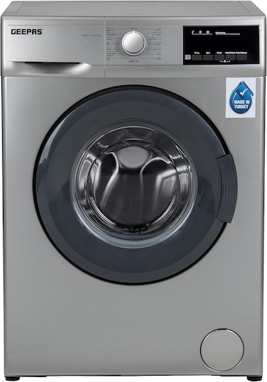 Geepas Fully Automatic Front Load Washing Machine 6Kg, Foam Protection, Overflow Protection Child Lock, Stainless Steel Drum, Temperature Adjustment - 1 Year Warranty