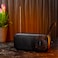 Olsenmark Wireless Speaker with Fan- OMMS1204/ FM Radio, MP3, USB and TF Function, Compact and Portable Design/ USB and Solar Charging, Perfect for Home, Party, Camping, etc./ Black, 2 Years