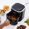 Olsenmark Digital Air Fryer- OMAF2430/ 3.5 L Capacity with Pot and Tray/ 80% Less Fat, Oil Free Cooking/ Auto Shut-Off Function and Ready Alert, for Making Fries, Steak, Chicken, Meat, Bread