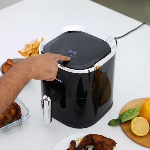 Olsenmark Digital Air Fryer- OMAF2430/ 3.5 L Capacity with Pot and Tray/ 80% Less Fat, Oil Free Cooking/ Auto Shut-Off Function and Ready Alert, for Making Fries, Steak, Chicken, Meat, Bread