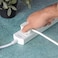 Olsenmark 4 Way Power Socket- OMES1809D/ Equipped with PP Fire Proof Housing and Child Safety Shutter/ 3-meter Cord, Ideal for Home, Office, etc. to Connect Chargers, Laptops, Lamp and Other
