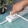 Olsenmark 5 Way Power Socket- OMES1811D/ Equipped with PP Fire Proof Housing and Child Safety Shutter/ 3-meter Cord, Ideal for Home, Office, etc. to Connect Chargers, Laptops, Lamp and Other