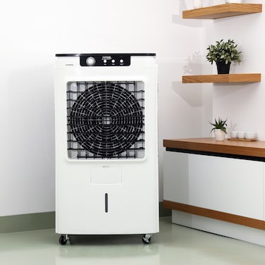 Olsenmark Air Cooler - Portable, Lightweight, 3-Wind Speed, Modes Portable with Castors Air Cooler, Auto Swing, Air Conditioner for Bedroom, Office, Kitchen &amp; More, 2 Years Warranty