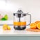 Olsenmark Citrus Juicer- OMCJ1818E/ for Squeezing Orange Juice, Lemon, and so on/ Deluxe ABS Body with Transparent Jug, 0.8 liter/ 2 Way Rotation, Detachable Caps and Cones for Easy Cleaning