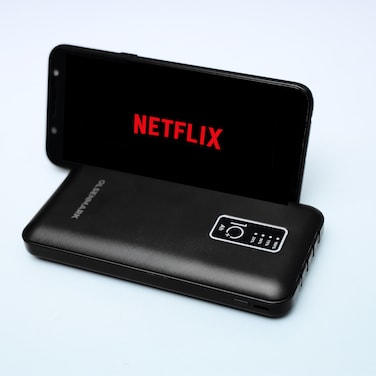 Olsenmark OMPB1819 Power Bank- 10000mAh Quick Charge Battery, Indicator Light, 4 Types of Cables, Quick Charge DC 5V/2.1A, Ideal for Smart Phones, Cameras, Mp4, Tablet, Smart Watches &amp; M