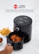 Olsenmark Air Fryer- OMAF2448E/ 1200W, 2.5L Capacity With Non-Stick Frying Pot And Tray, Oil Free Cooking/ Temperature And Cooking Timer Control Knob, 2 Years Warranty, Black