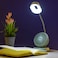 2-in-1 LED Desk Lamp with Mini Fan, Flexible Neck, OMF1827, USB Charging, 3 Dimmable Brightness Option with 3 Speed Fan, Ideal for Table, Desk, Home, Office &amp; More