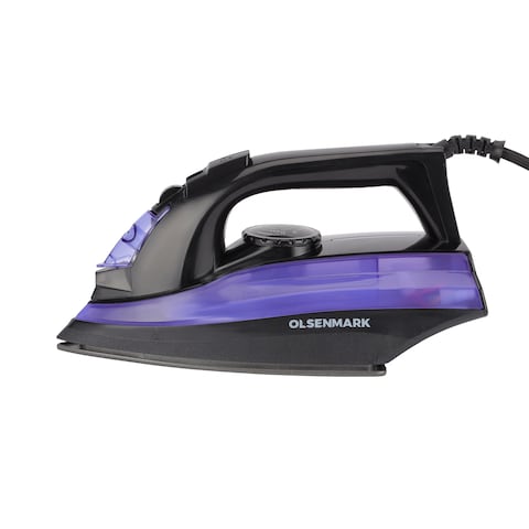 Olsenmark Steam Iron- OMSI1828/ Dry Steam Ironing Box with Non-stick Soleplate and PBT Insulation Board/ Compact and Handy Design with Multiple Functions/ 100 ml Water Tank, Suitable for All