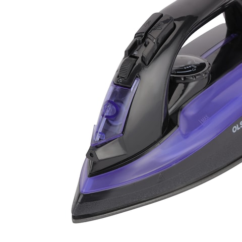 Olsenmark Steam Iron- OMSI1828/ Dry Steam Ironing Box with Non-stick Soleplate and PBT Insulation Board/ Compact and Handy Design with Multiple Functions/ 100 ml Water Tank, Suitable for All