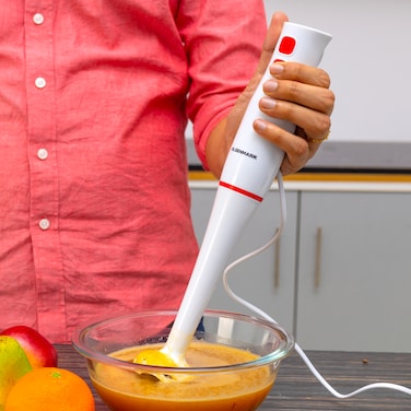 Hand Blender, Stainless Steel Blade, Low Noise, OMHB2474, 200W, 2 Speed Control, Ideal For Smoothies, Shakes, Purees &amp; More, Easy Detachable Blending Rod
