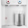 Two Door Water Dispenser with Glass Panel, OMWD1837 - Hot/Cold Function, Compressor Cooling, Refrigerant R134A, With Cabinet, With Storage Cabinet