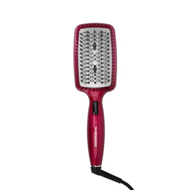 Olsenmark Digital Hair Straightener Brush- OMH4103/ LCD Display, Smooth and Easy-To-Use Design, Ceramic Coated Plate, 60 min Auto Shut Off 50 W PTC Heating Element