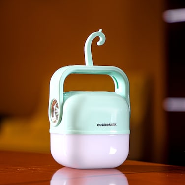 Olsenmark Rechargeable LED Lantern- OME2827  Blue and White , 2 year warranty