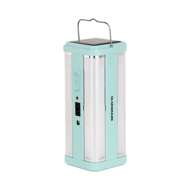 Olsenmark Rechargeable LED Lantern- OME2828  With Solar Panel , Blue, 2 Years Warranty