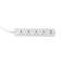Olsenmark Power Socket- OMES1866D/ 4 Way Universal Sockets, 2-way USB Ports, Equipped with PP Fire Proof Housing and Child Safety Shutter/ 3-meter Cord, Ideal for Home, Office