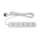 Olsenmark Power Socket- OMES1866D/ 4 Way Universal Sockets, 2-way USB Ports, Equipped with PP Fire Proof Housing and Child Safety Shutter/ 3-meter Cord, Ideal for Home, Office