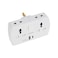 Olsenmark 2 Way Multi Adaptor with 2 USB Ports- OMES1886/ Global Compatibility, 2 Port, Compact and Portable Design/ Perfect for Travelling, Office, Home/ White, 2 Years Warranty