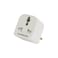 Olsenmark UK Pin to Universal Adaptor Plug- OMES1887/ PP Housing, Copper Parts and Pin, Global Compatibility/ Compact and Portable Design/ Perfect for Travelling/ White