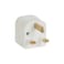Olsenmark UK Pin to Universal Adaptor Plug- OMES1887/ PP Housing, Copper Parts and Pin, Global Compatibility/ Compact and Portable Design/ Perfect for Travelling/ White