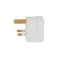 Olsenmark UK Pin to Universal Adaptor Plug- OMES1887/ PP Housing, Copper Parts and Pin, Global Compatibility/ Compact and Portable Design/ Perfect for Travelling/ White