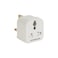 Olsenmark UK Pin to Universal Adaptor Plug- OMES1887/ PP Housing, Copper Parts and Pin, Global Compatibility/ Compact and Portable Design/ Perfect for Travelling/ White