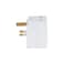 Olsenmark 3 Way UK Adaptor- OMES1888/ PP Housing, Copper Parts and Pin, Global Compatibility/ Compact and Portable Design/ Perfect for Travelling/ White