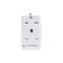 Olsenmark 3 Way UK Adaptor- OMES1888/ PP Housing, Copper Parts and Pin, Global Compatibility/ Compact and Portable Design/ Perfect for Travelling/ White