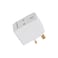 Olsenmark 3 Way UK Adaptor- OMES1888/ PP Housing, Copper Parts and Pin, Global Compatibility/ Compact and Portable Design/ Perfect for Travelling/ White